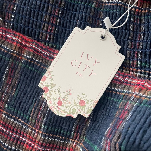 Ivy City Co. Madeline Plaid Midi Dress Size 2XL NWT - Picture 6 of 9